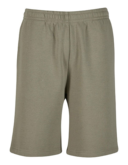 Build Your Brand Fluffy Sweatshorts Pale Olive 5XL