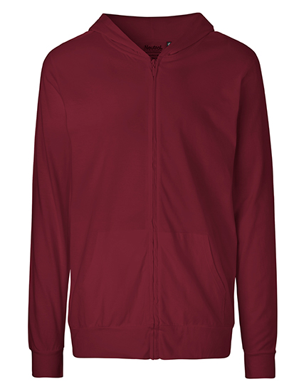 Unisex Jersey Hoodie With Zip Bordeaux 3XL