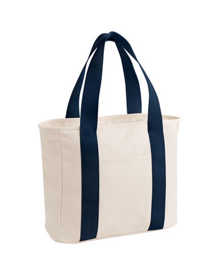 Edit canvas tote Natural / Navy 40 x 36 x 18 cm