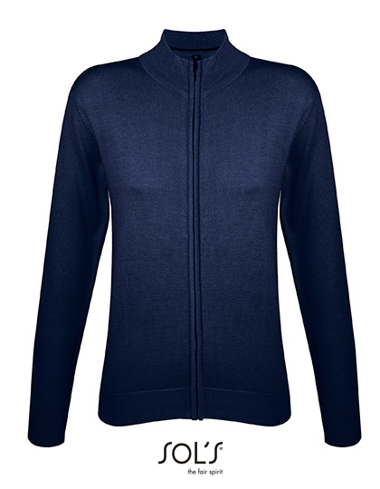 Women´s Zipped Knitted Cardigan Gordon Navy XXL