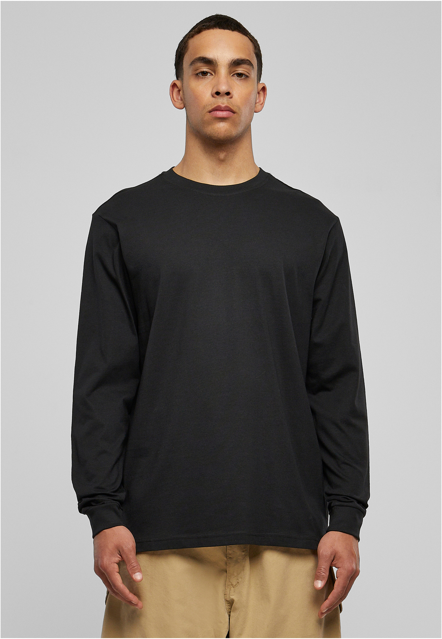 Build Your Brand Organic Long Sleeve With Cuffrib