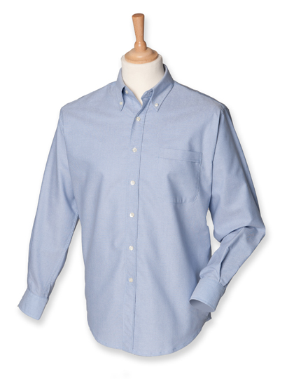 Men´s Classic Long Sleeved Oxford Shirt Blue Oxford 4XL (54)