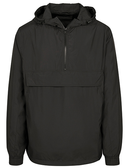Build Your Brand Basic Pull Over Jacket Black 5XL