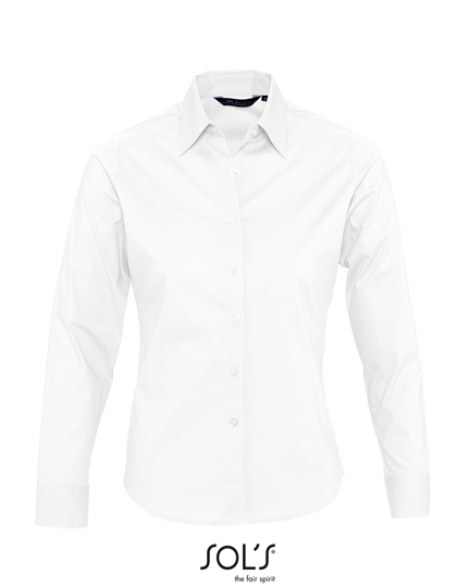Women´s Long Sleeved Stretch Shirt Eden White XXL