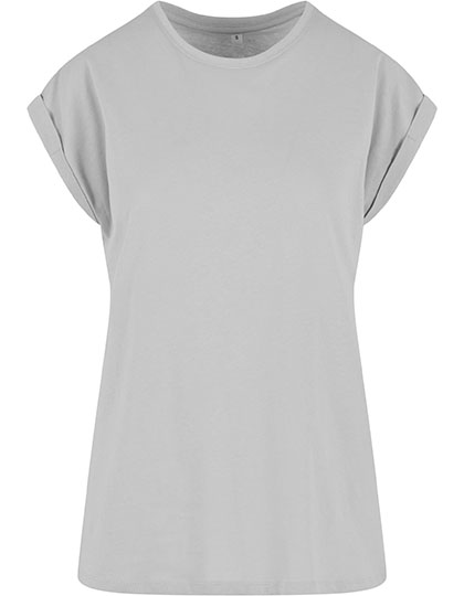 Ladies Extended Shoulder Tee Light Asphalt 5XL