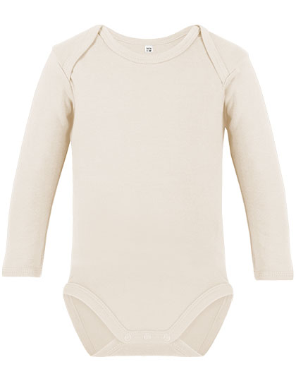 Organic Baby Bodysuit Long Sleeve Rebel 02 Natural 74-80