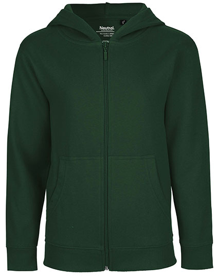 Kids´ Zip Hoodie Bottle Green 152/158