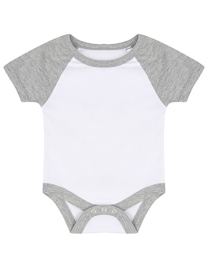 Essential Short Sleeved Baseball Bodysuit White 12/18 months