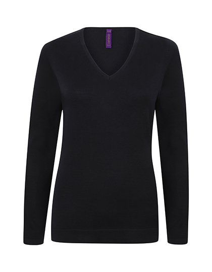 Ladies´ Lightweight V-Neck Jumper Navy 4XL