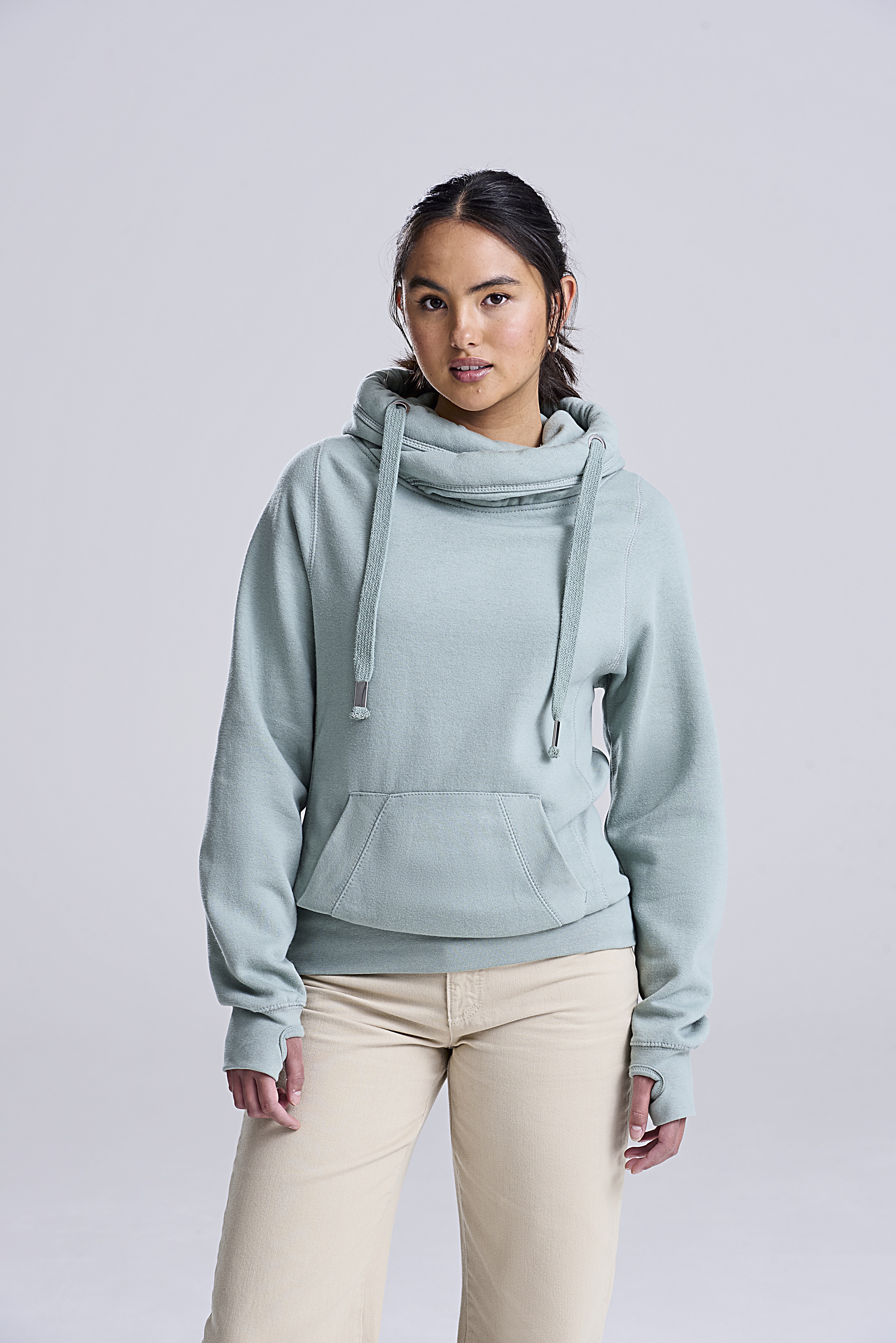 Cross Neck Hoodie