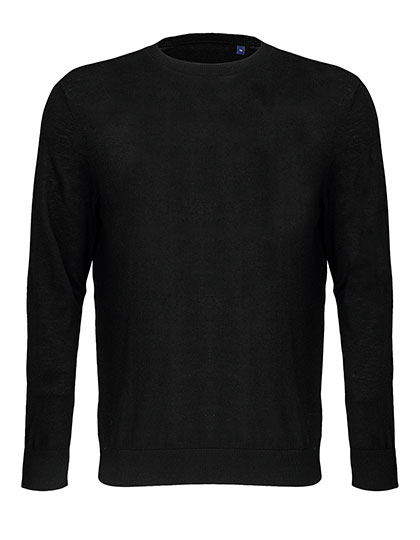 Men´s Round-Neck Sweater Stuart Deep Black 4XL