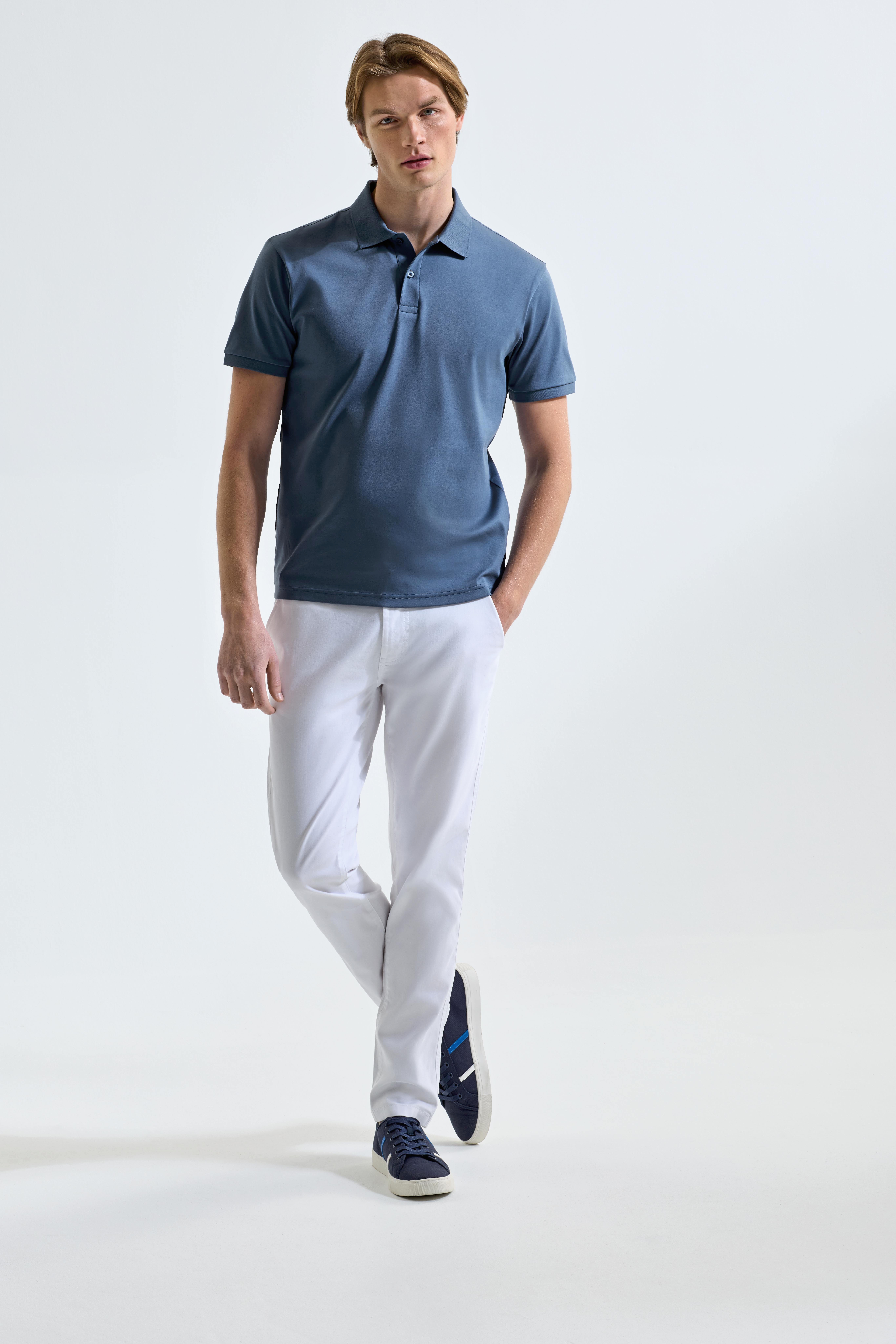 Herren Premium-Poloshirt aus merzerisierter Baumwolle