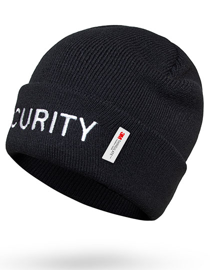 “SECURITY” 3M Thinsulate Performance Beanie “Dalvik” Black One Size