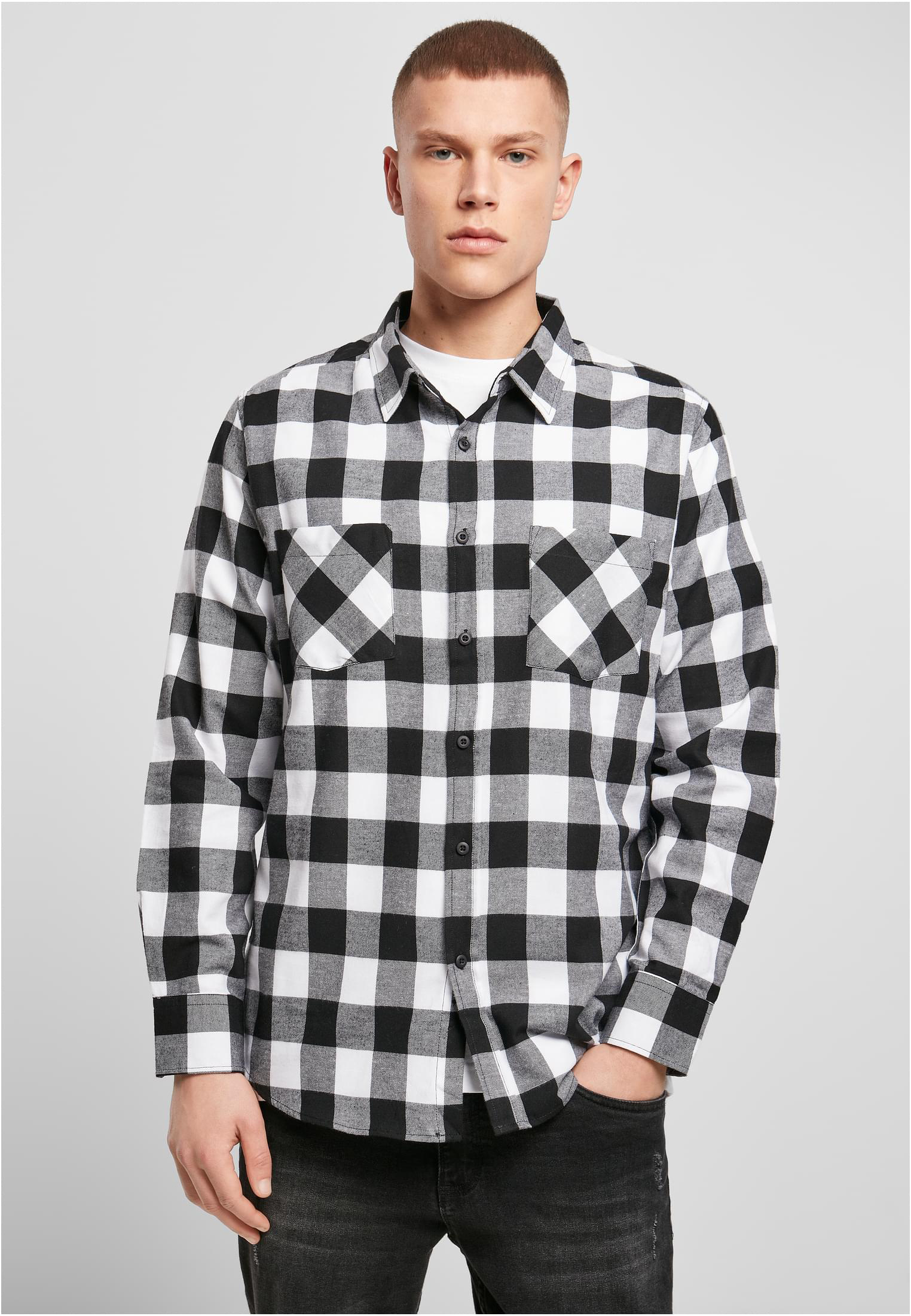 Build Your Brand Checked Flannel Shirt