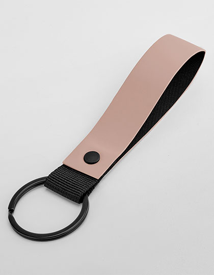 Matte PU Keyring Nude Pink 18 x 3 cm