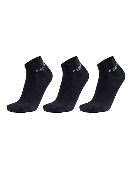 Low Cut Socks (3 Pair Banderole) Black / Castlerock 43/46