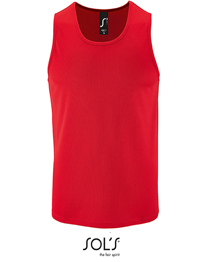 Men´s Sports Tank Top Sporty Red XXL