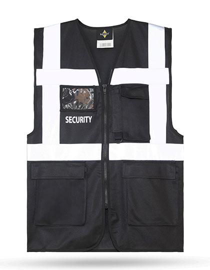 “SECURITY” Mesh Multifunctional Safety Vest “Tampa” Black 5XL