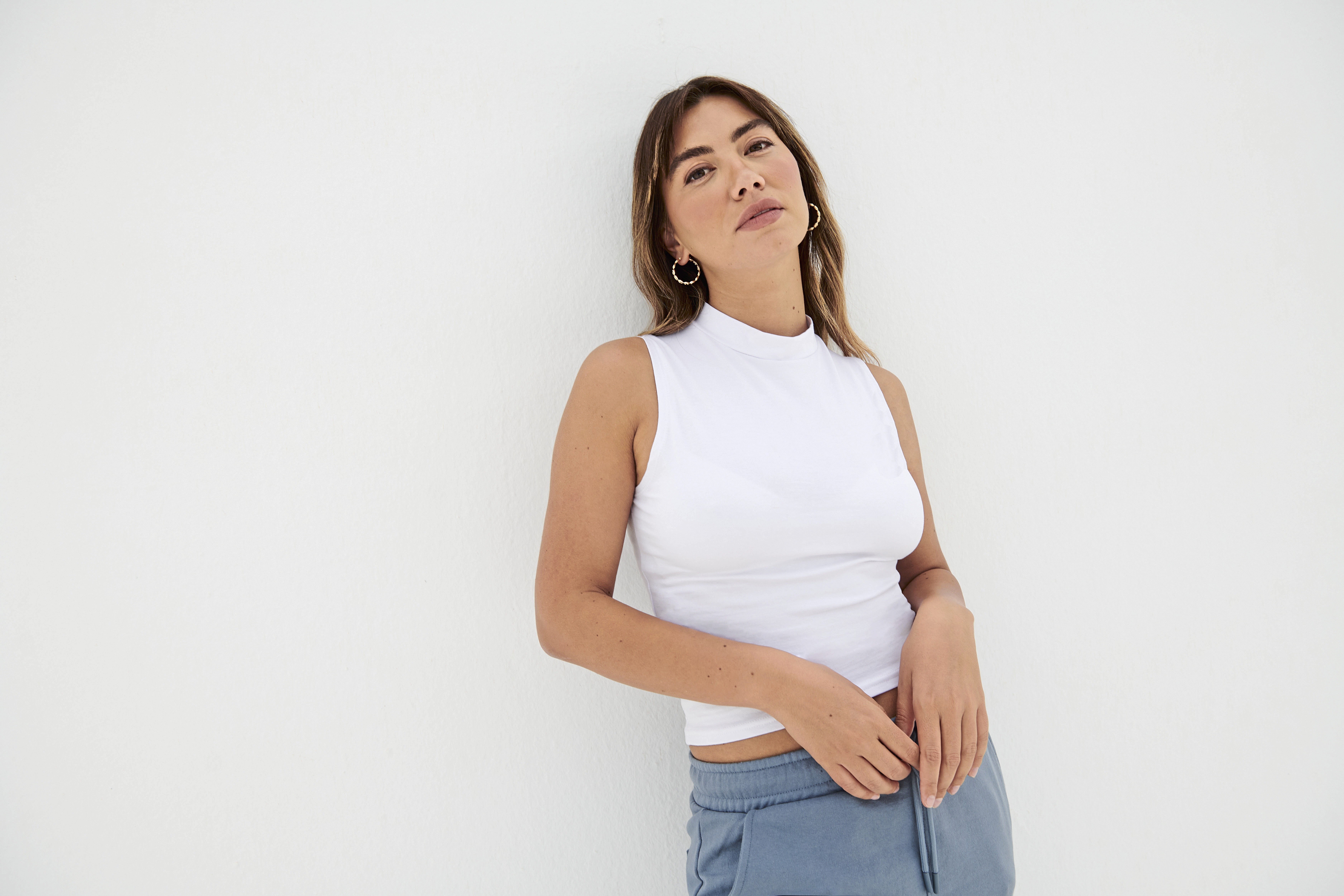 Women´s High Neck Crop Vest