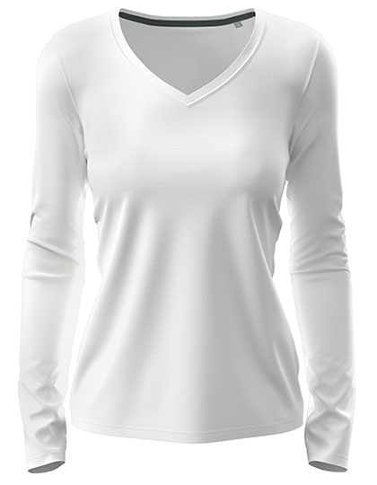 Stretch Long Sleeve Women White XS
