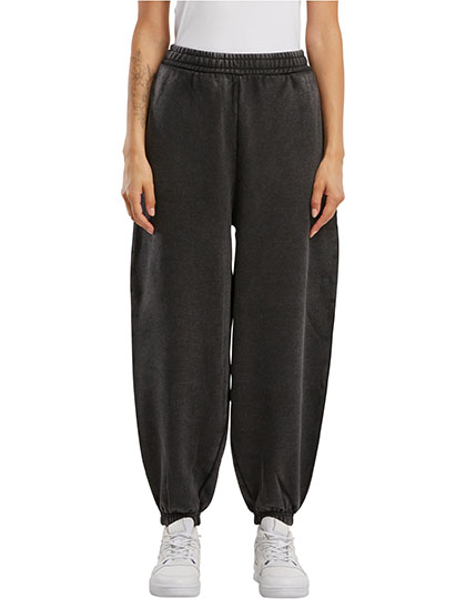 Build Your Brand Ladies Vintage Heavy Sweatpants Black 5XL