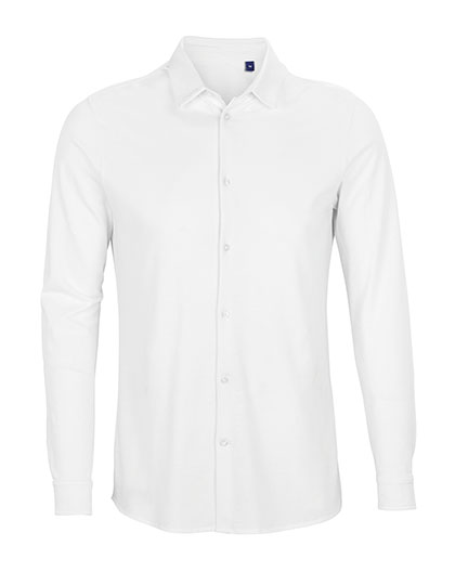 Men´s Cotton Pique Shirt Basile Optic White 4XL