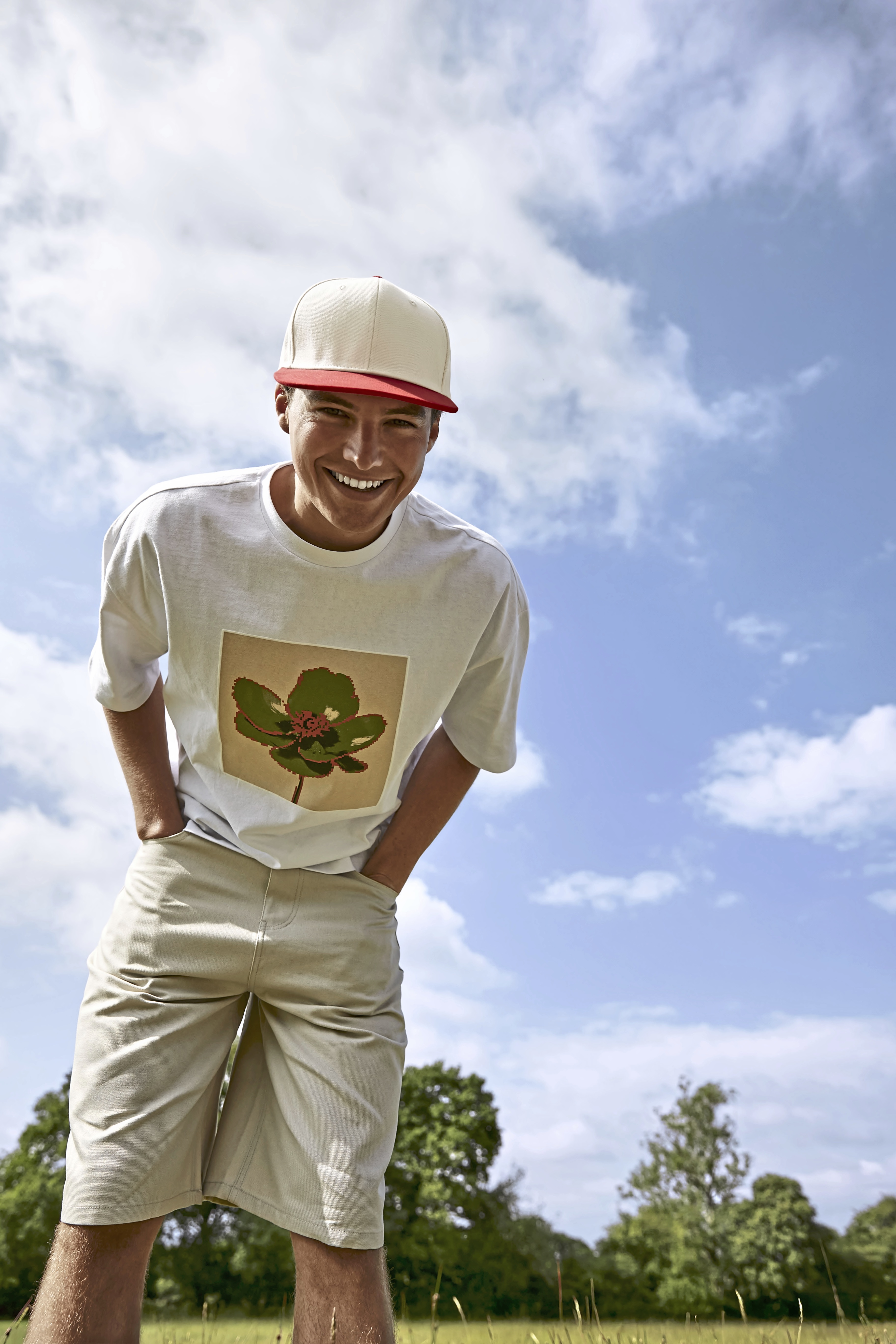 Beechfield Contrast Flat Peak 6 Panel Cap