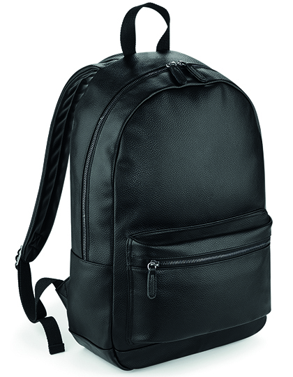 Faux Leather Fashion Backpack Black 31 x 47 x 16 cm