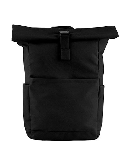 Premium Recycled Roll Top Backpack Black 28 x 45 x 14 cm