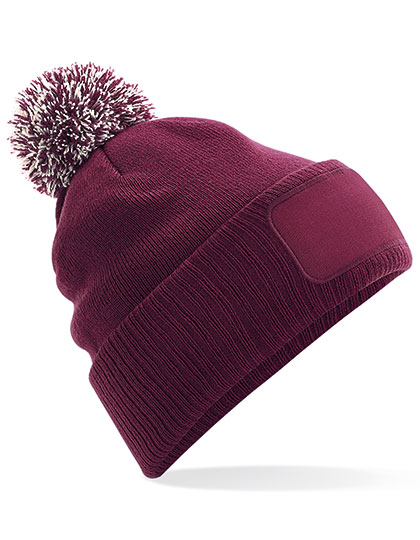 Beechfield Snowstar® Patch Beanie Burgundy