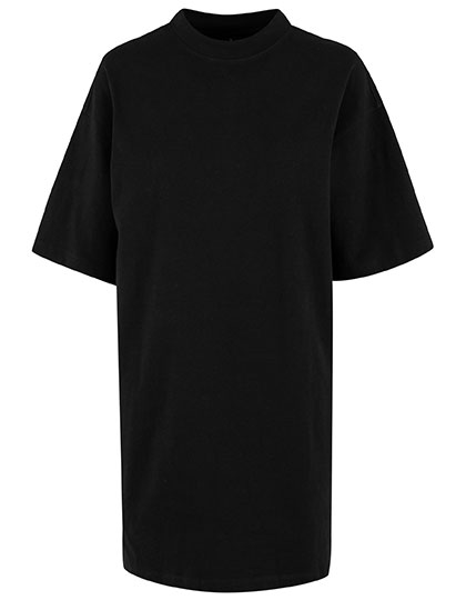 Ladies Heavy Oversized Tee Dress Black 5XL