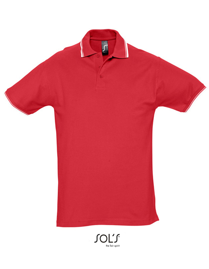 Contrast-Polo Practice Red / White XXL