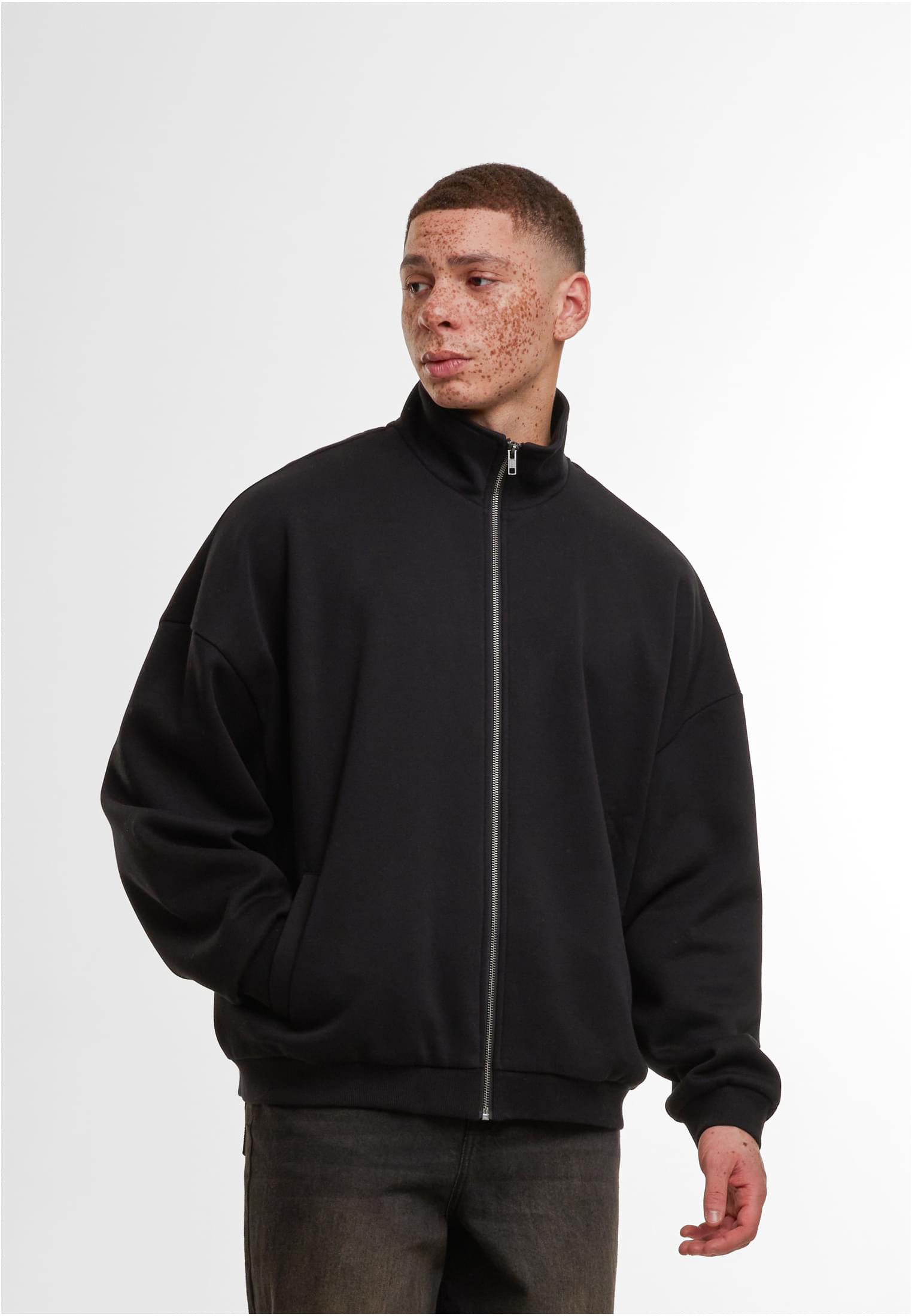 Build Your Brand Oversized Zip Jacket
