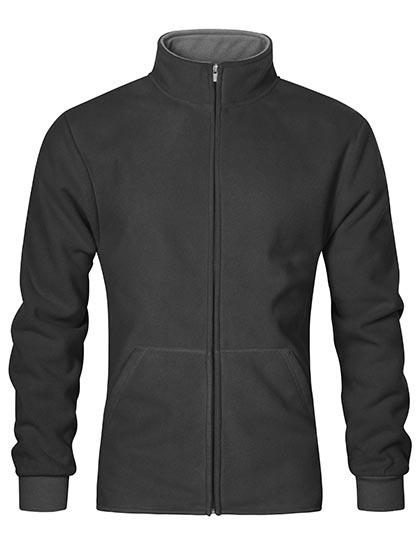 Men´s Double Fleece Jacket Graphite (Solid) / Light Grey (Solid) 5XL