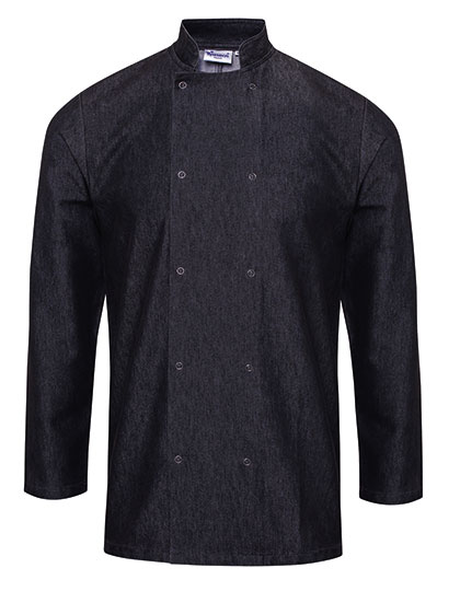 Denim Chef´s Jacket Black Denim (ca. Pantone 433C) 3XL