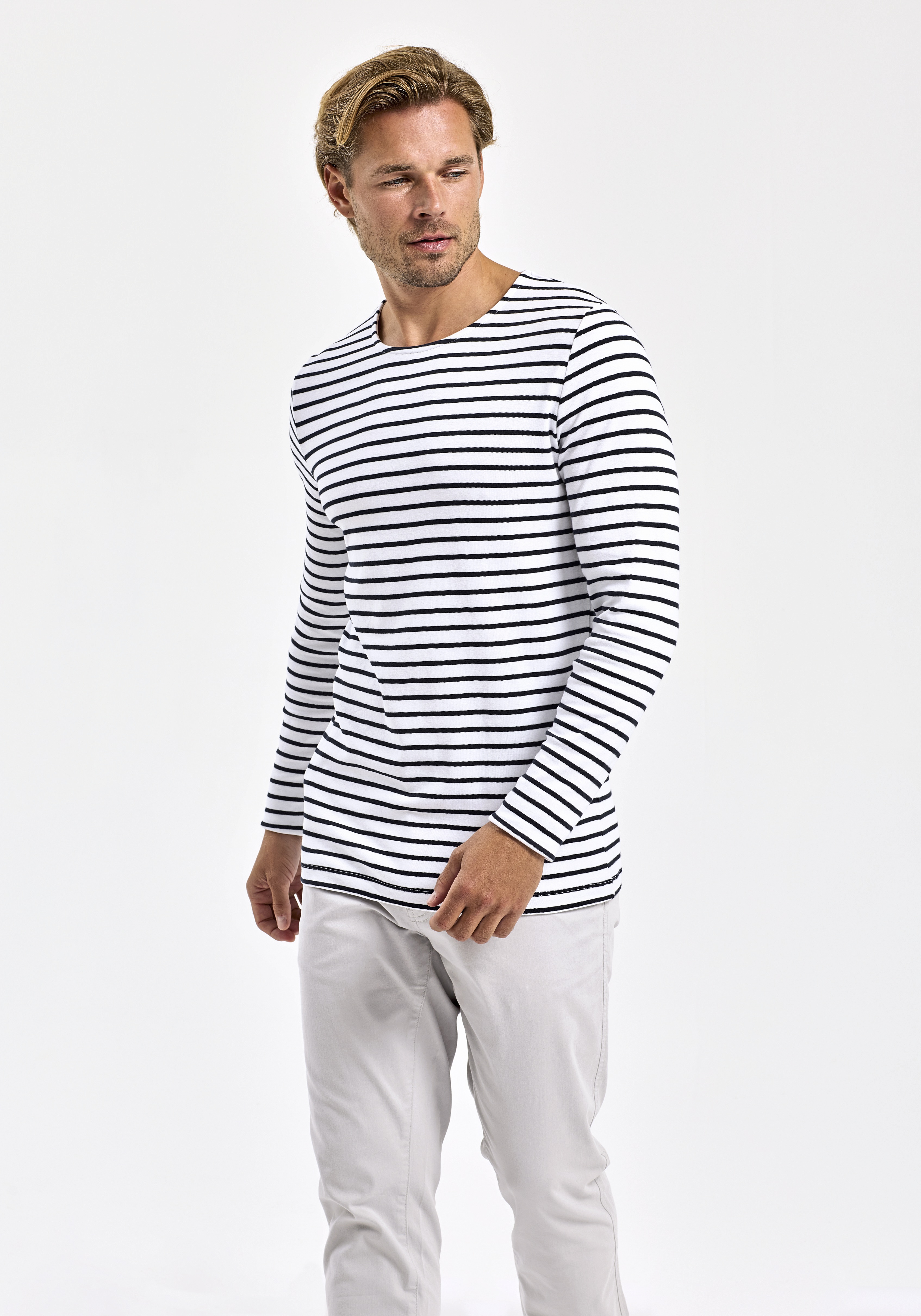 Herren Marinière Coastal Langarmshirt