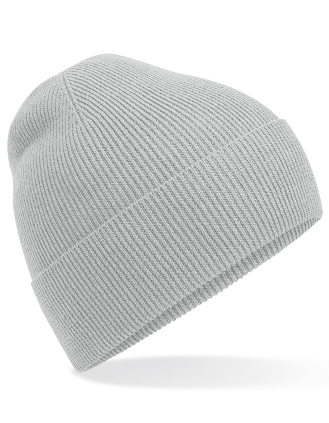 Beechfield Organic Cotton Fine Knit Beanie Light Grey
