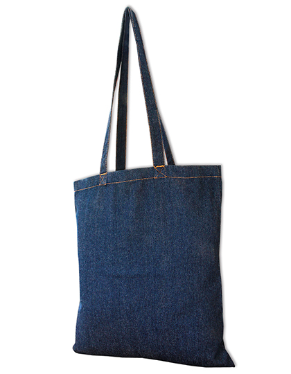 Jeans Bag - Long Handles Denim Blue 42 x 38 cm