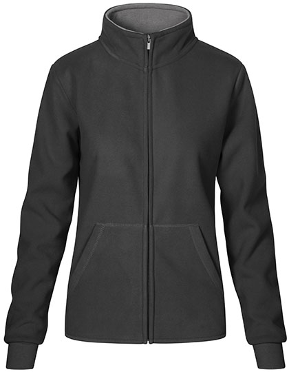 Women´s Double Fleece Jacket Graphite (Solid) / Light Grey (Solid) 3XL