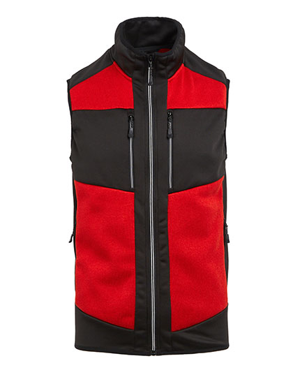 E-volve Unisex Knit Effect Stretch Bodywarmer Classic Red / Black 3XL