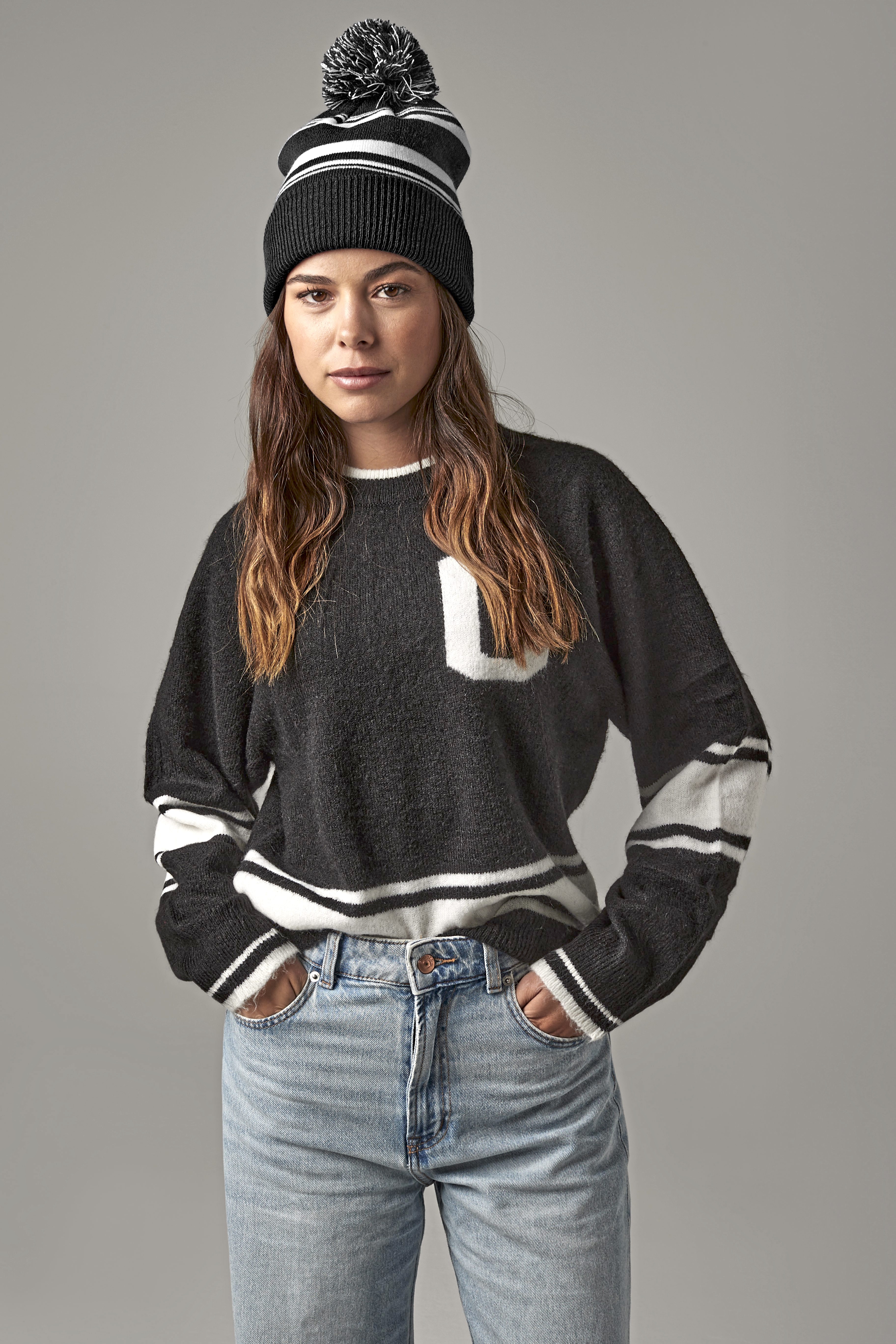 Beechfield Striped Fan Beanie