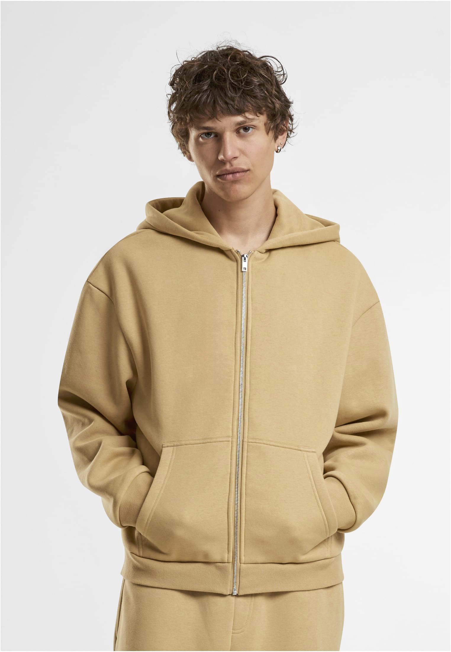 Build Your Brand Fluffy Zip Hoody