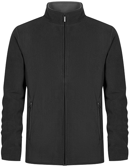 Men´s Double Fleece Jacket Charcoal (Solid) / Grey (Solid) 5XL