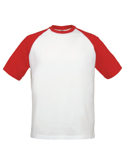 T-Shirt Base-Ball White / Red XXL