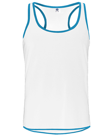 Men´s Contrast Sports Vest White / Atoll XXL