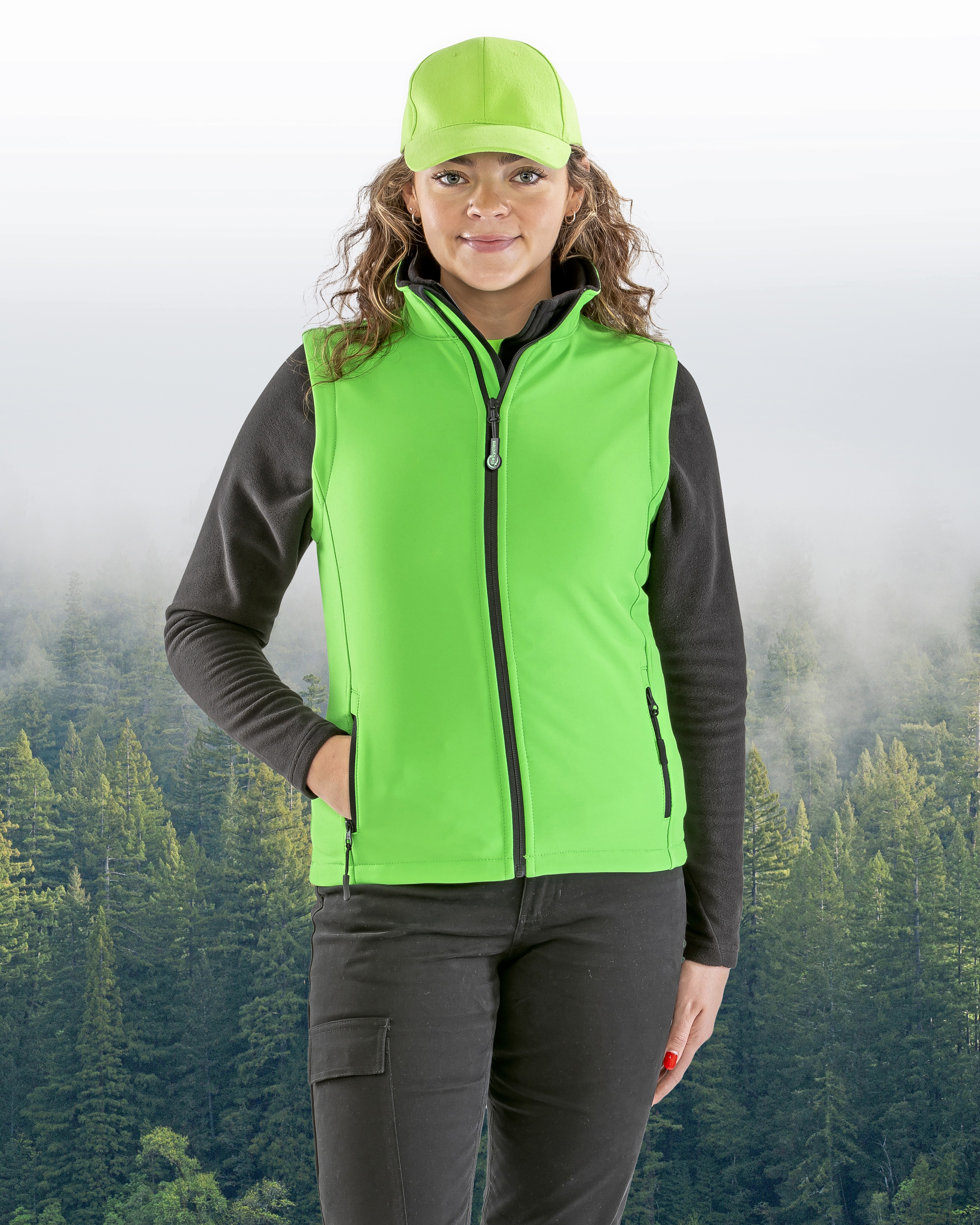 Women´s Printable Softshell Bodywarmer with Recycled Fleece Inner