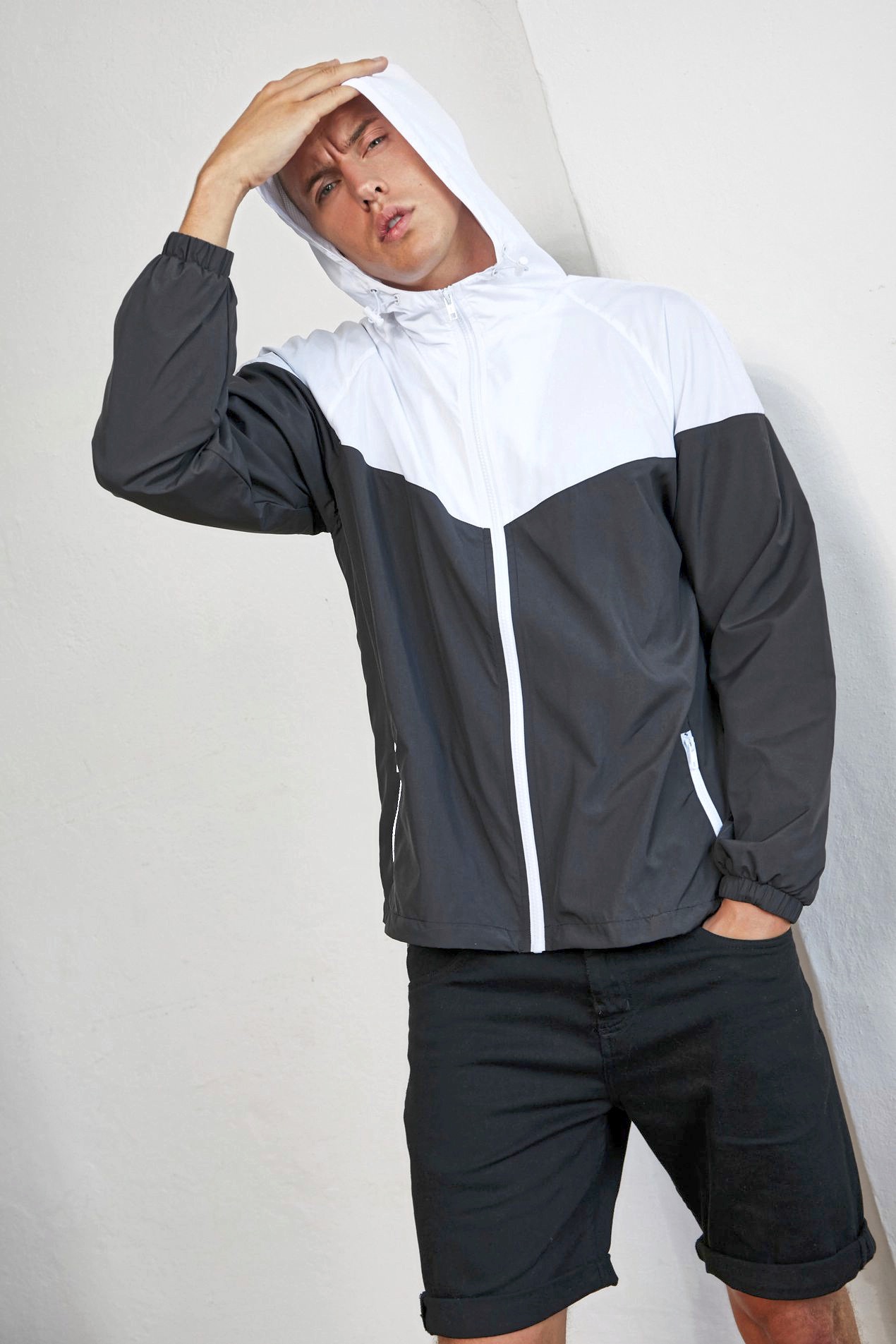 Build Your Brand 2-Tone Tech Windrunner