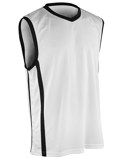 Men´s Basketball Quick Dry Top White / Black XXL