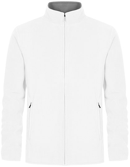 Men´s Double Fleece Jacket White / New Light Grey (Solid) 5XL