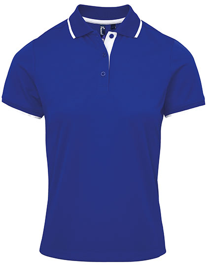 Women´s Contrast Coolchecker® Polo Royal (ca. Pantone 286C) / White XS
